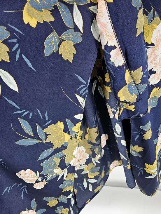 Baltic Born Navy Floral Sicily Satin Maxi Dress Size XXL NWT - Picture 8 of 15